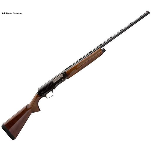 Browning A5 Sweet Sixteen Polished Black 16 Gauge 2-3/4in Semi Automatic Shotgun - 26in - Brown image