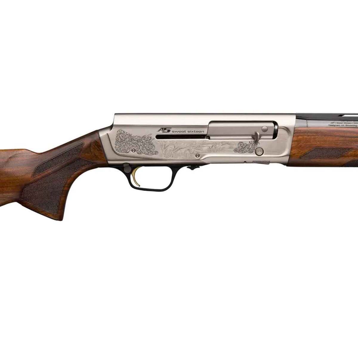 Browning A5 Ultimate Sweet Sixteen Chrome Plated 16 Gauge 2-3/4in Semi Automatic Shotgun - 28in - Brown Browning A5 Ultimate Sweet Sixteen Chrome Plated 16 Gauge 2-3/4in Semi Automatic Shotgun - 28in - Brown