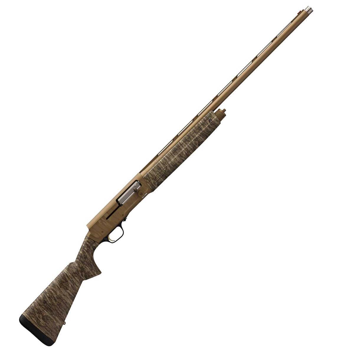 Browning A5 Wicked Wing Burnt Bronze Camo Cerakote/Mossy Oak Bottomland Camo 12 Gauge 3-1/2in Semi Automatic Shotgun - 28in - Camo Browning A5 Wicked Wing Burnt Bronze Camo Cerakote/Mossy Oak Bottomland Camo 12 Gauge 3-1/2in Semi Automatic Shotgun - 28in - Camo