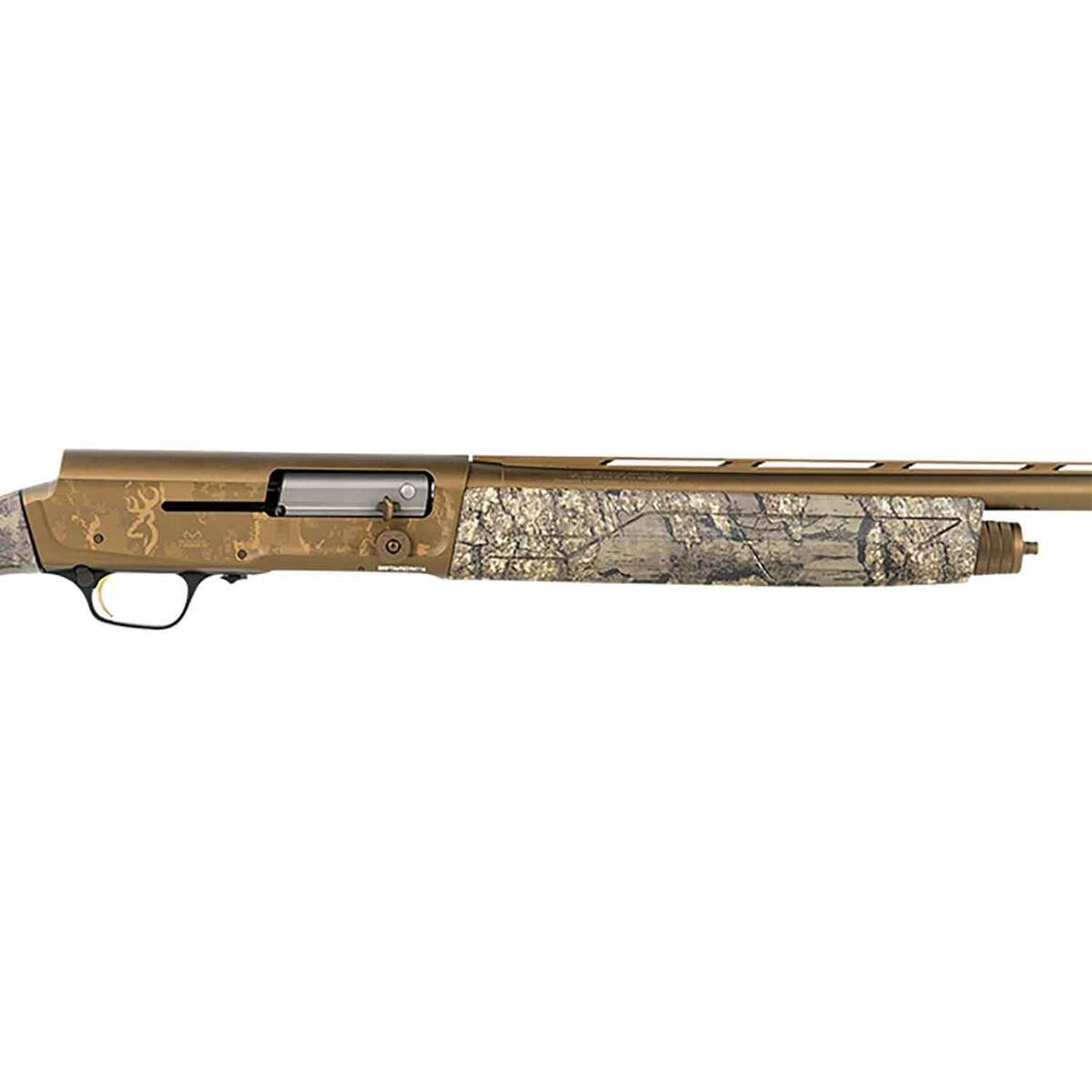 Browning A5 Wicked Wing Burnt Bronze Cerakote Realtree Timber 12 Gauge 3-1/2in Semi Automatic Shotgun - 28in - Camo Browning A5 Wicked Wing Burnt Bronze Cerakote Realtree Timber 12 Gauge 3-1/2in Semi Automatic Shotgun - 28in - Camo