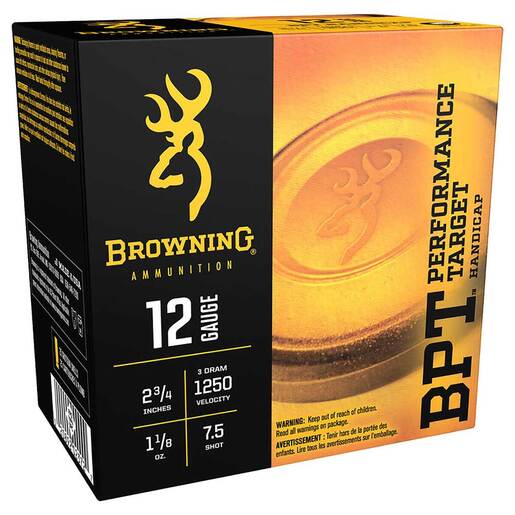 Browning Ammunition BPT Performance 12 Gauge 2-3/4in #7.5 1-1/8oz Target Shotshells – 25 Rounds – #7.5
