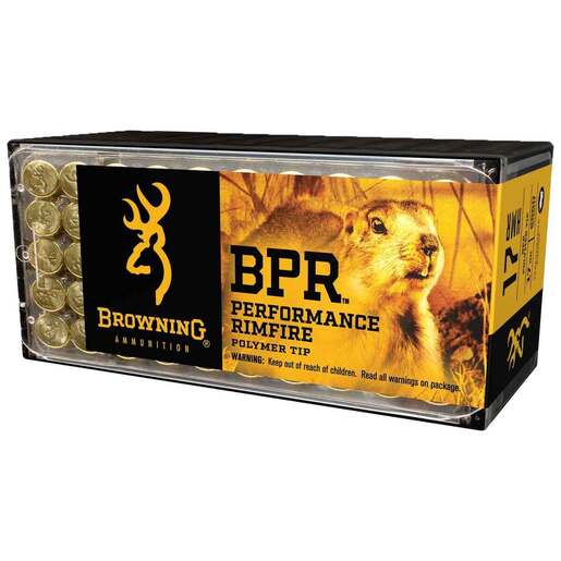 Browning BPR 17 HMR 17gr Polymer Tip Rimfire Ammo – 50 Rounds