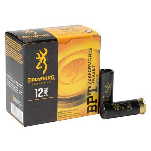 Browning BPT 12 Gauge 2-3/4in #7.5 1-1/8oz Target Shotshells Ammo - 25 Rounds #7.5 25 Rounds #7.5 Ammo