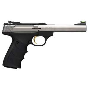 Browning Buck Mark Camper URX 22 Long Rifle 5.5in Stainless/Black Pistol - 10+1 Rounds - California Compliant