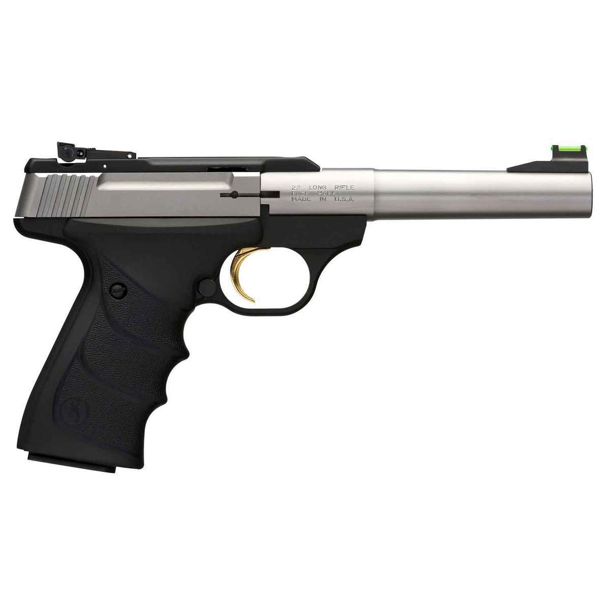 Browning Buck Mark Camper URX 22 Long Rifle 5.5in Stainless/Black Pistol - 10+1 Rounds - California Compliant Browning Buck Mark Camper URX 22 Long Rifle 5.5in Stainless/Black Pistol - 10+1 Rounds - California Compliant