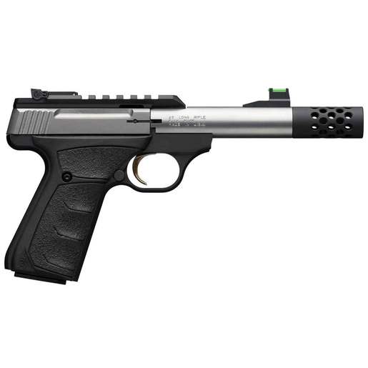 Browning Buck Mark Plus Micro Bull Suppressor Ready 22 Long Rifle 4.4in Stainless/Black Pistol - 10+1 Rounds image
