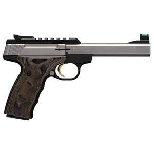 Browning Buck Mark Plus UDX 22 Long Rifle 5.5in Stainless/Wood Pistol - 10+1 Rounds