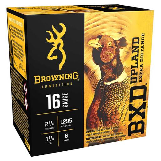 Browning BXD 16 Gauge 2-3/4in #6 1-1/8oz Upland Shotshells Ammo - 25 Rounds #6 25 Rounds #6 Ammo