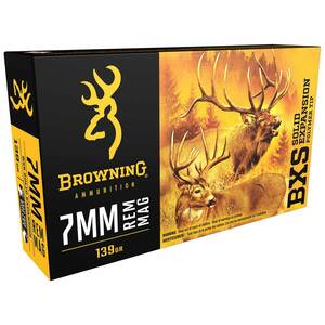 Browning BXS 7mm Remington Magnum 139gr PT Rifle Ammo - 20 Rounds