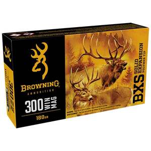 Browning BXS Solid Expansion Big Game and Deer 300 Winchester Magnum 180gr SEPT Rifle Ammo - 20 Rounds