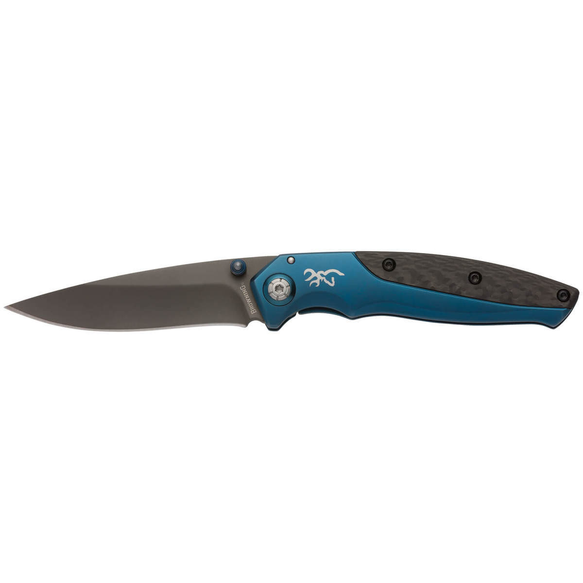 Browning Carbon Carry 3.5 inch Folding Knife - Blue - Blue Browning Carbon Carry 3.5 inch Folding Knife - Blue - Blue