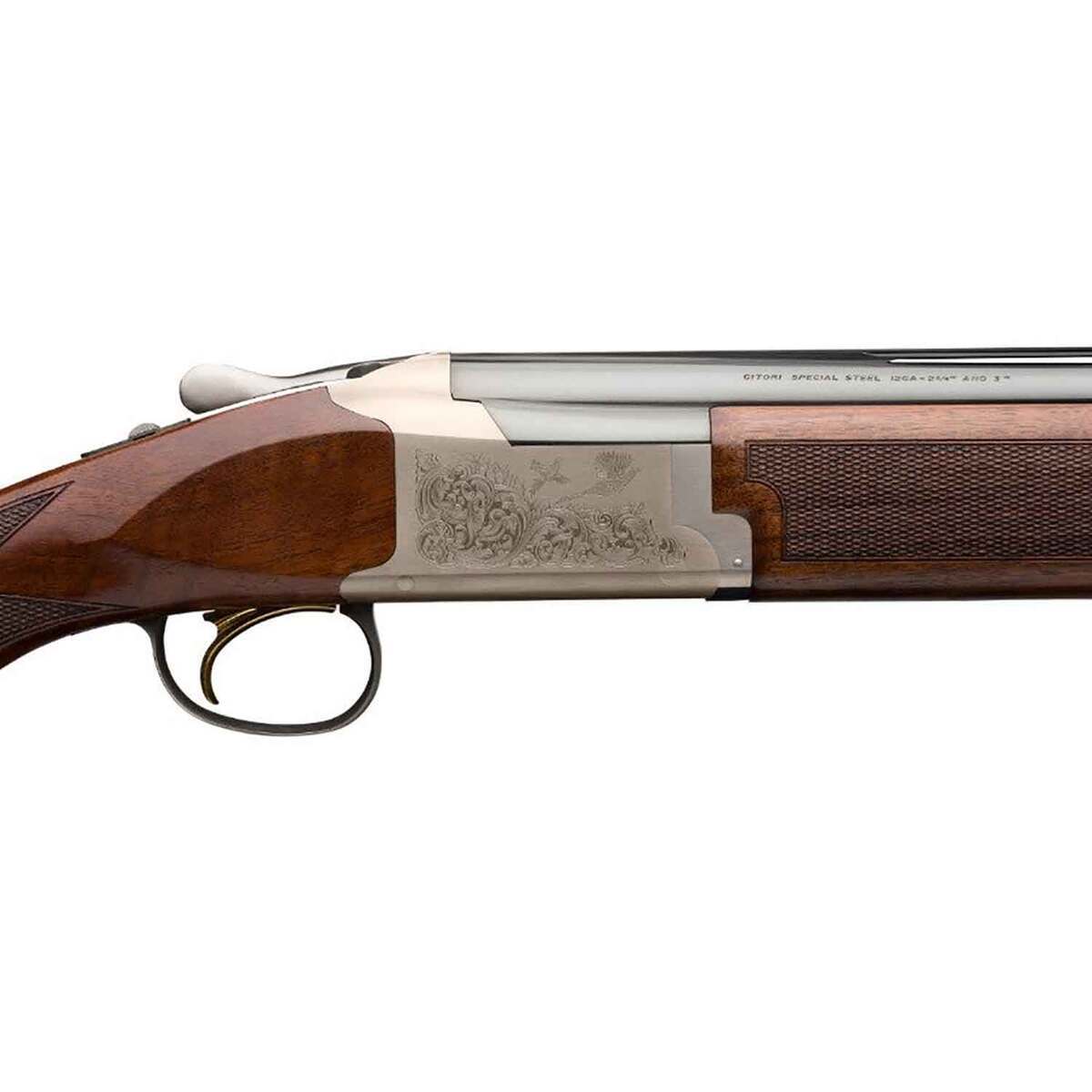 Browning Citori 725 Feather Silver Nitride Oiled Grade II/III Walnut 20 Gauge 3in Over Under Shotgun - 28in - Brown Browning Citori 725 Feather Silver Nitride Oiled Grade II/III Walnut 20 Gauge 3in Over Under Shotgun - 28in - Brown