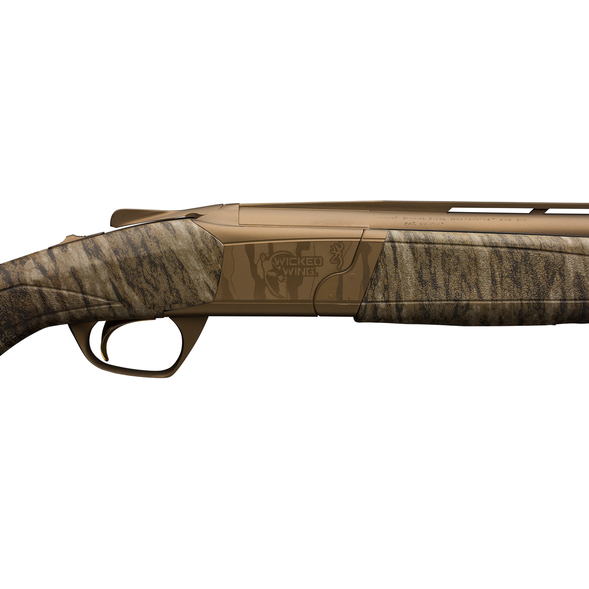 Browning Cynergy Wicked Wing Mossy Oak Bottomlands 12 Gauge 3.5in Under Over Shotgun - 28in - Mossy Oak Bottomlands Camo Browning Cynergy Wicked Wing Mossy Oak Bottomlands 12 Gauge 3.5in Under Over Shotgun - 28in - Mossy Oak Bottomlands Camo