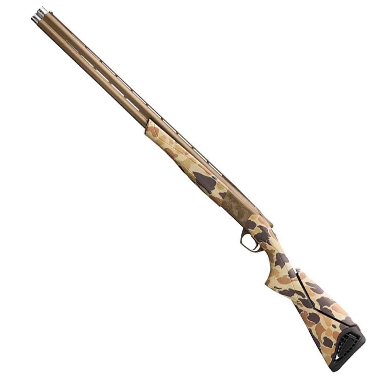 Browning Cynergy Wicked Wing Vintage Tan 12 Gauge 3-1/2in Over Under Shotgun - 26in - Camo Browning Cynergy Wicked Wing Vintage Tan 12 Gauge 3-1/2in Over Under Shotgun - 26in - Camo