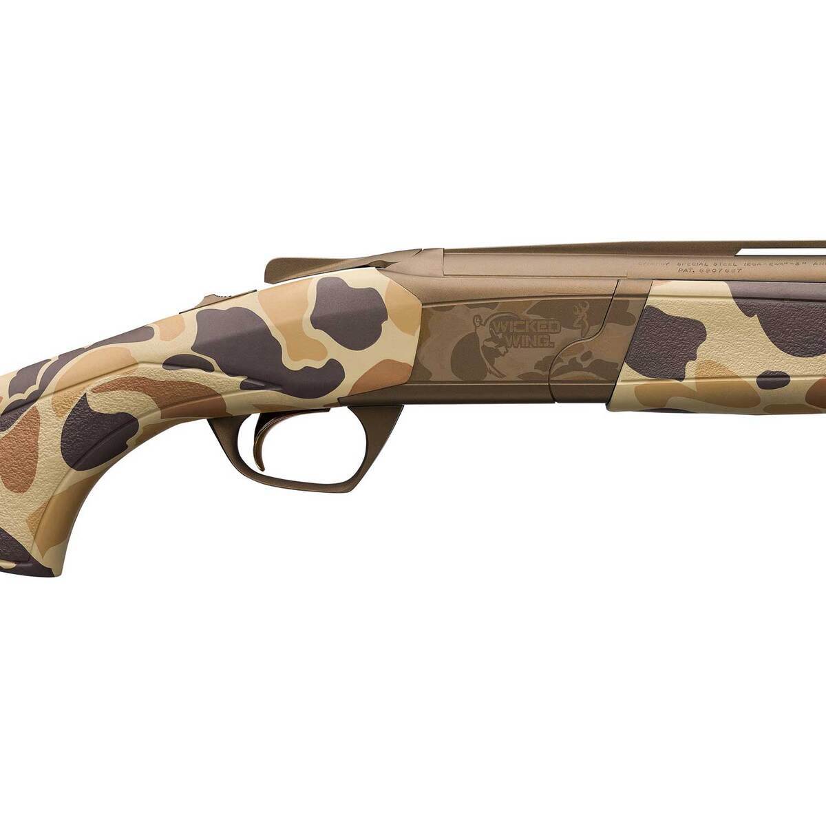 Browning Cynergy Wicked Wing Vintage Tan 12 Gauge 3-1/2in Over Under Shotgun - 30in - Tan Browning Cynergy Wicked Wing Vintage Tan 12 Gauge 3-1/2in Over Under Shotgun - 30in - Tan