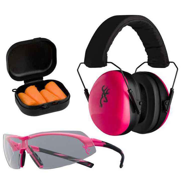Browning Ladies Range Kit Eye & Ear Combo - Pink - Pink Browning Ladies Range Kit Eye & Ear Combo - Pink - Pink