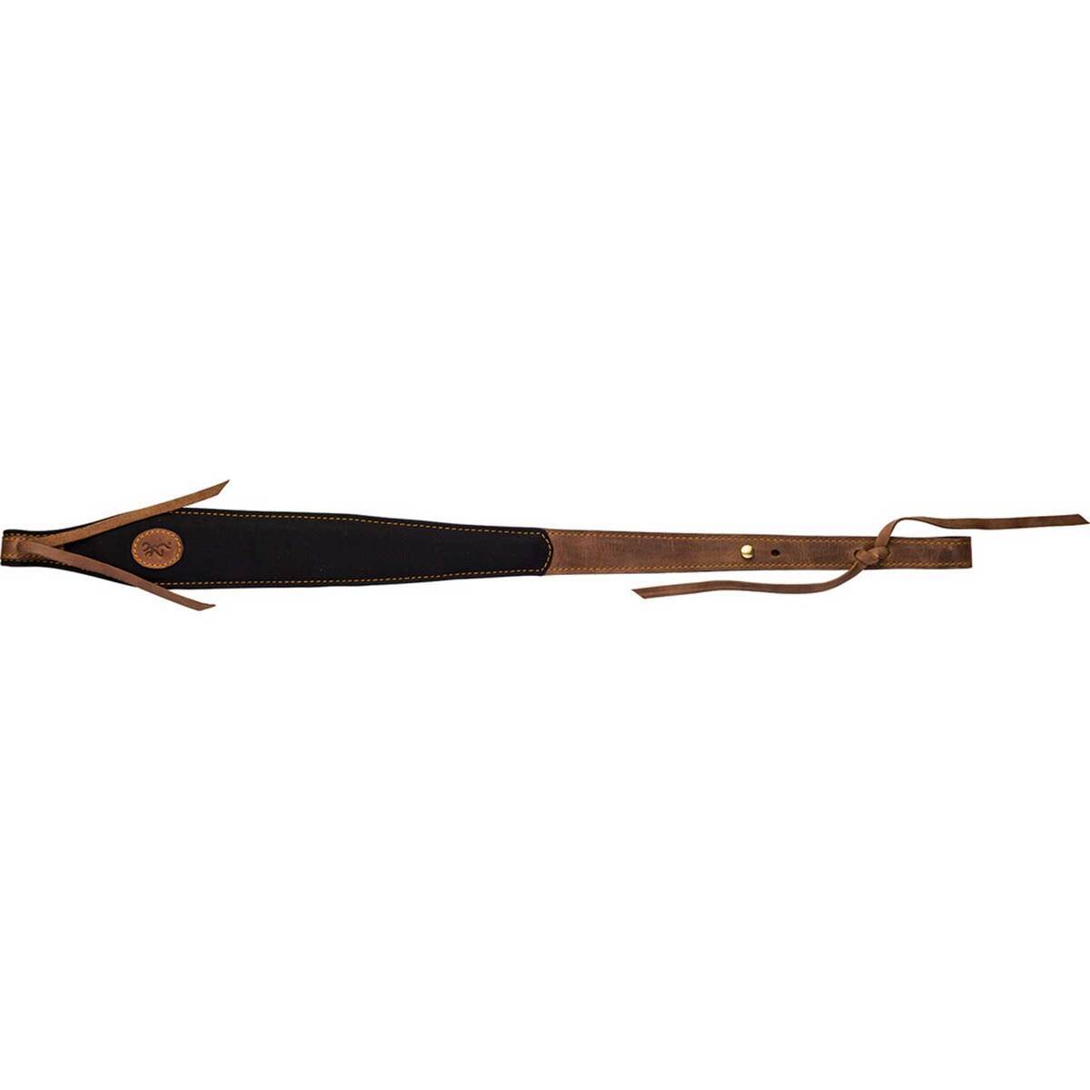 Browning Lona Leather Gun Sling - Black/Brown Browning Lona Leather Gun Sling - Black/Brown