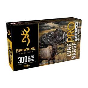 Browning Long Range Pro Hunter 300 Winchester Magnum 180gr Rifle Ammo - 20 Rounds Browning Long Range Pro Hunter 300 Winchester Magnum 180gr Rifle Ammo - 20 Rounds