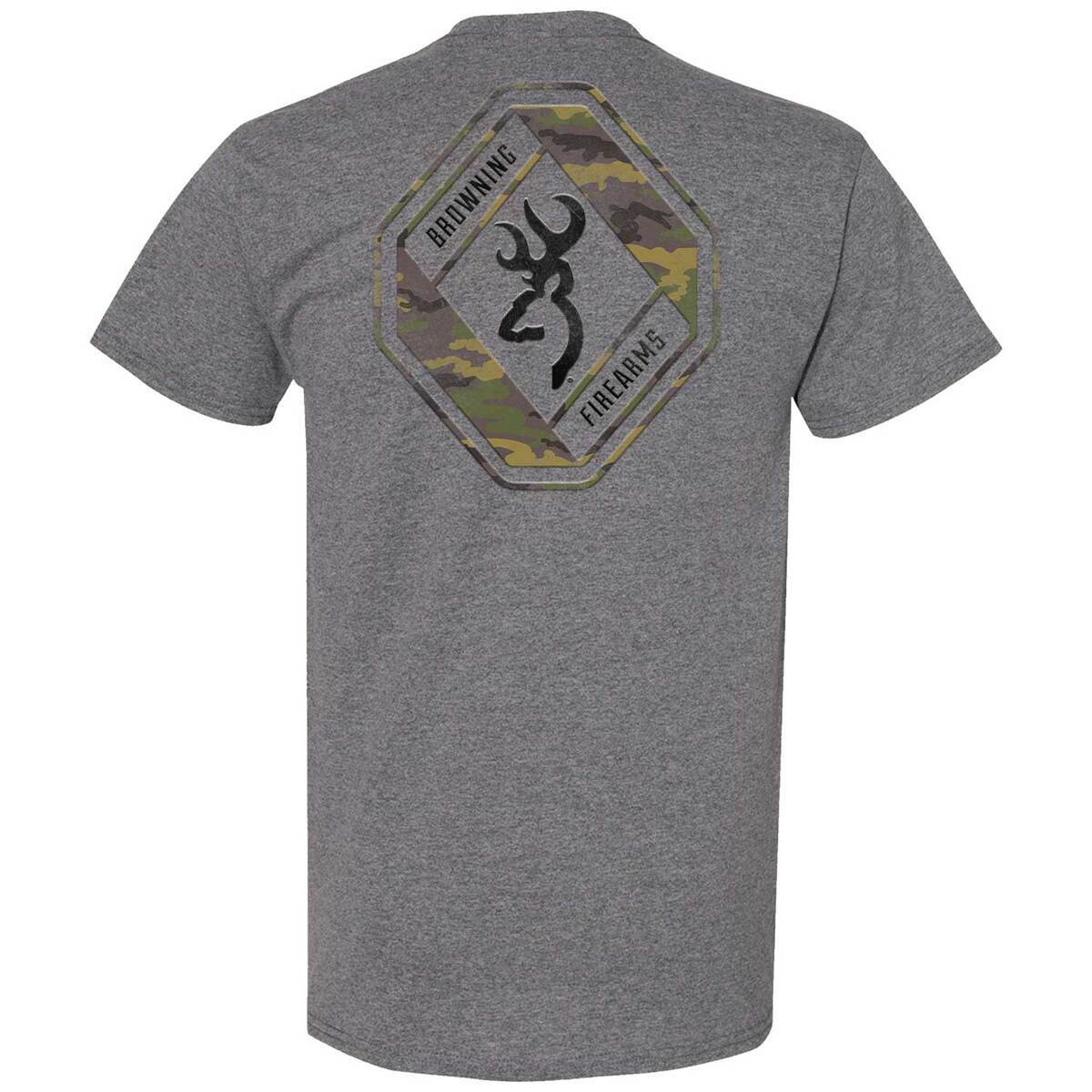 Browning Men's Camo Dimond Back Mark Short Sleeve Casual Shirt