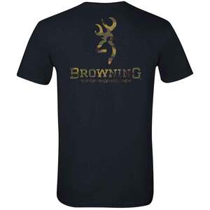 Browning Men's Camo Over Under Short Sleeve Shirt - Black - XL