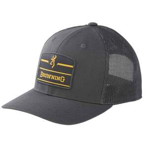 Browning Men's Primer Trucker Hat - Grey - One Size Fits Most