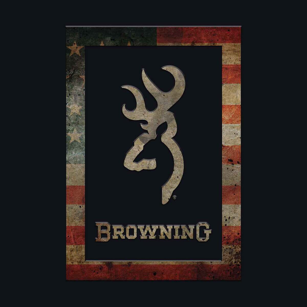 Browning Men's Rustic Flag Frame Short Sleeve Casual Shirt Browning Men's Rustic Flag Frame Short Sleeve Casual Shirt