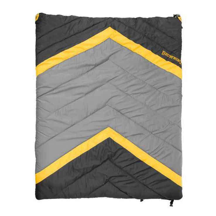 Browning Side By Side 0 Degree Doublewide Rectangular Sleeping Bag - Grey/Charcoal - Grey/ Charcoal Doublewide Browning Side By Side 0 Degree Doublewide Rectangular Sleeping Bag - Grey/Charcoal - Grey/ Charcoal Doublewide