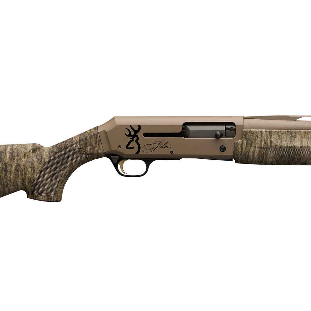 Browning Silver Field FDE/Mossy Oak Bottomland 12 Gauge 3.5in Semi Automatic Shotgun - 26in Browning Silver Field FDE/Mossy Oak Bottomland 12 Gauge 3.5in Semi Automatic Shotgun - 26in