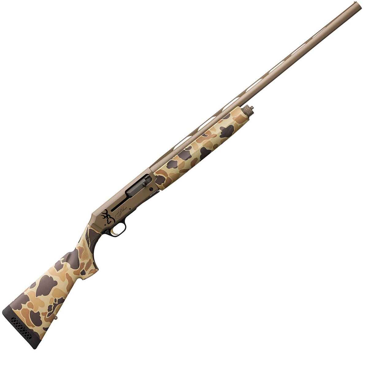 Browning Silver Field Vintage Tan Camo 12 Gauge 3-1/2in Semi Automatic Shotgun - 26in - Camo Browning Silver Field Vintage Tan Camo 12 Gauge 3-1/2in Semi Automatic Shotgun - 26in - Camo