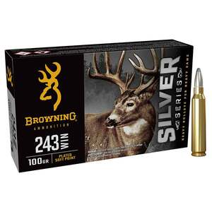Browning Silver Series 243 Winchester 100gr PSP Rifle Ammo - 20 Rounds