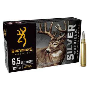 Browning Silver Series 6.5 Creedmoor 129gr PSP Rifle Ammo - 20 Rounds
