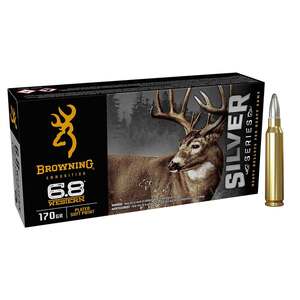 Browning Silver Series 6.8mm Western 170gr PSP Rifle Ammo - 20 Rounds