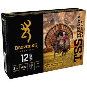 Browning TSS Tungsten Turkey 12 Gauge 3-1/2in #7 2-1/4oz Turkey Shotshells - 5 Rounds