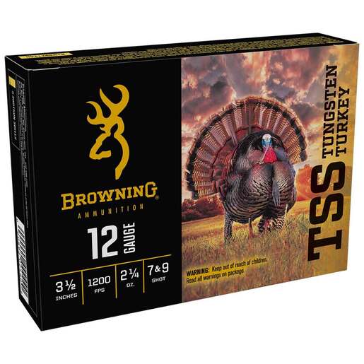 Browning TSS Tungsten Turkey 12 Gauge 3-1/2in #7/9 2-1/4oz Turkey Shotshells – 5 Rounds – #7,9
