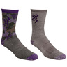 Browning Women's 2 Pack Camo/ Solid Hunting Socks - Purple Camo/Gray Marl Granite - M - Purple Camo/Gray Marl Granite M
