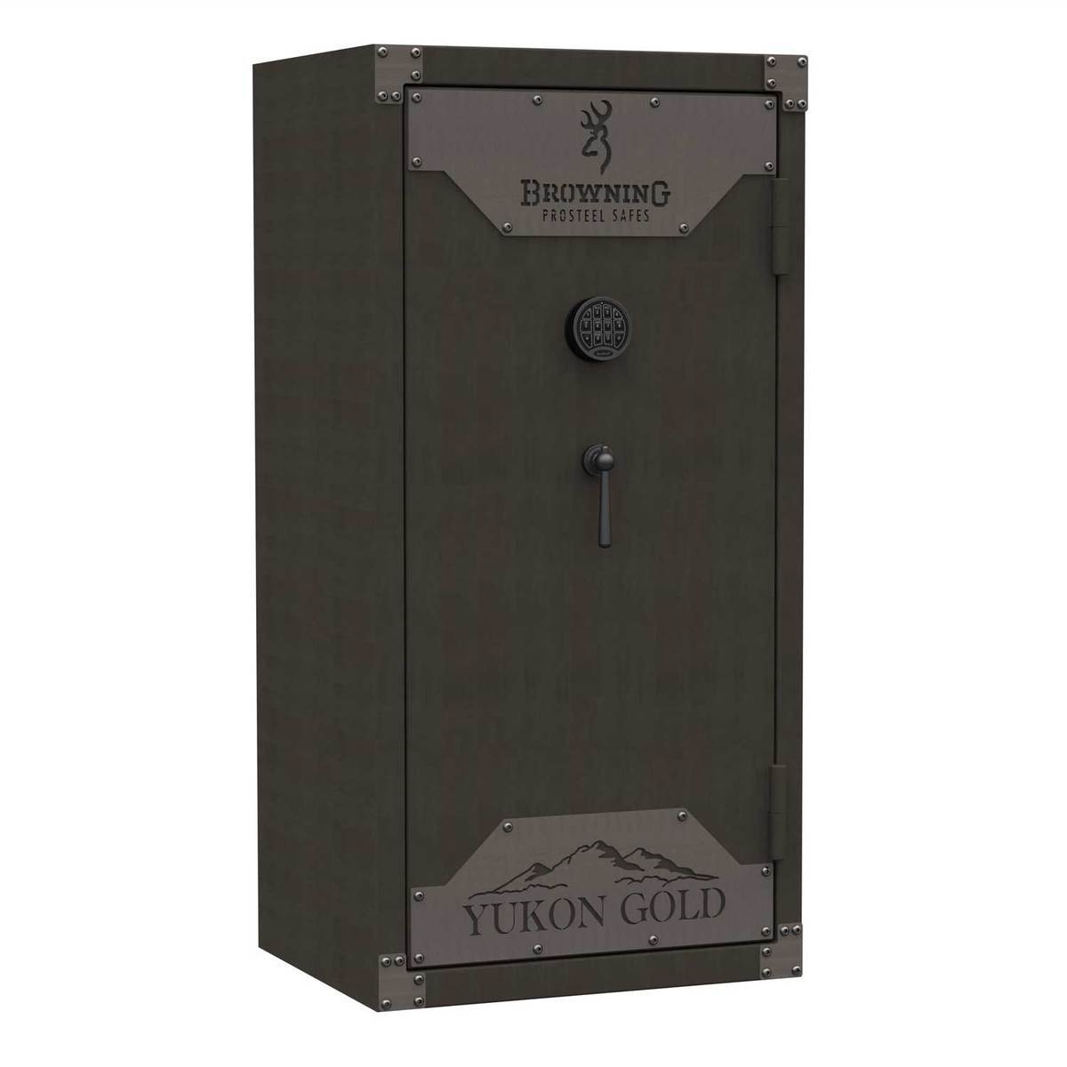 Browning Yukon Gold 1878-33 Gun Safe - Style Stained Metal - Gray Browning Yukon Gold 1878-33 Gun Safe - Style Stained Metal - Gray