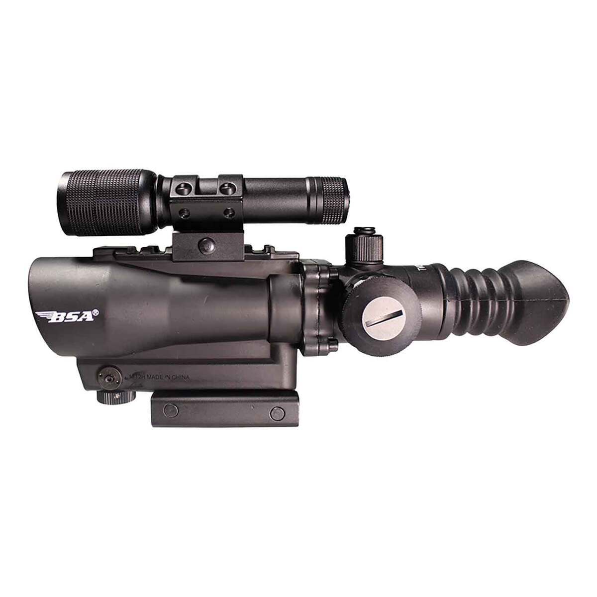 BSA RD30 w/ Laser & Flashlight Combo 1x 30mm Red Dot - 5 MOA Dot - Black BSA RD30 w/ Laser & Flashlight Combo 1x 30mm Red Dot - 5 MOA Dot - Black