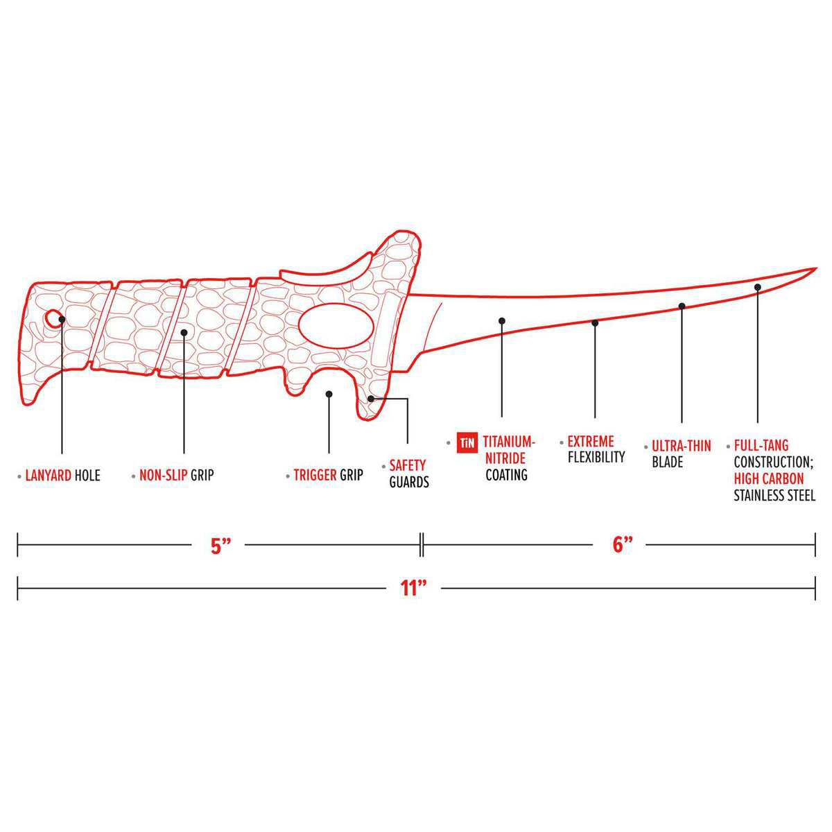 Bubba Whiffie Ultra Flex Tapered Flex Fillet Knife Bubba Whiffie Ultra Flex Tapered Flex Fillet Knife