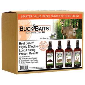 Buck Baits Synthetic Deer Scent Starter Kit - 12 pack - 3oz