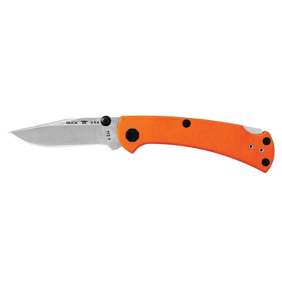 Buck Knives 112 Slim Pro TRX 3 inch Folding Knife - Orange - Orange Buck Knives 112 Slim Pro TRX 3 inch Folding Knife - Orange - Orange