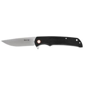 Buck Knives 259 Haxby 3.9 inch Folding Knife - Black Carbon Fiber