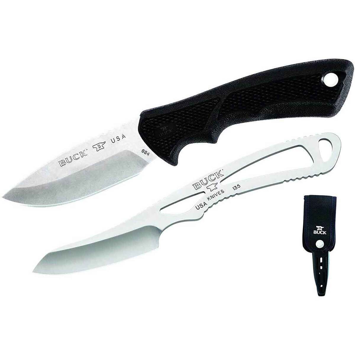 Buck Knives BuckLite/PakLite Fixed Blade Set - Black/Stainless Buck Knives BuckLite/PakLite Fixed Blade Set - Black/Stainless