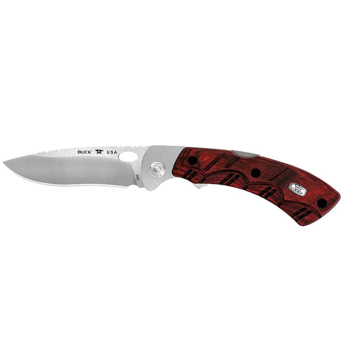 Buck Open Season 4.25 inch Folding Skinner Knife - Red Buck Open Season 4.25 inch Folding Skinner Knife - Red