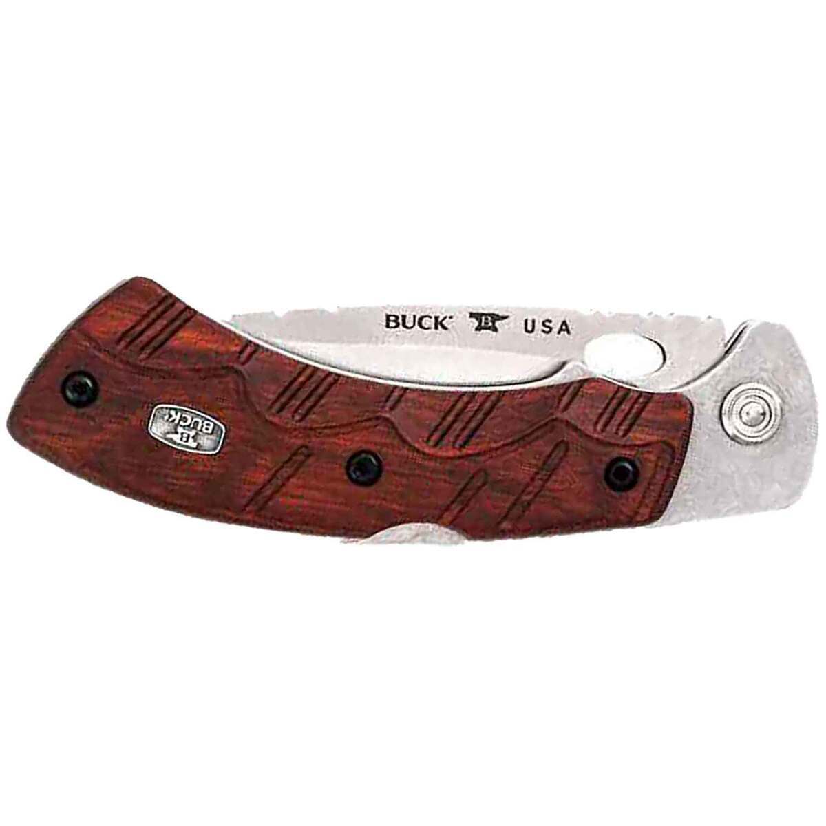 Buck Open Season 4.25 inch Folding Skinner Knife - Red Buck Open Season 4.25 inch Folding Skinner Knife - Red