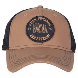 Buck Wear Men's Faith And Freedom Adjustable Hat - Brown - One Size Fits Most
