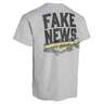 Buck Wear Men's Fake News Short Sleeve Shirt - Gray - XL - Gray XL