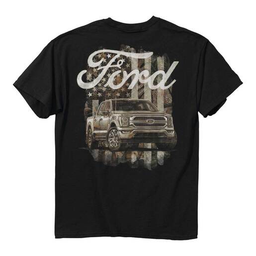 Buck Wear Men's Ford Camo F150 Short-Sleeve Casual Shirt - Black XL - Buck Wear