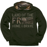 Buck Wear Men's Freedom Flag Casual Hoodie - Forest - L - Forest L