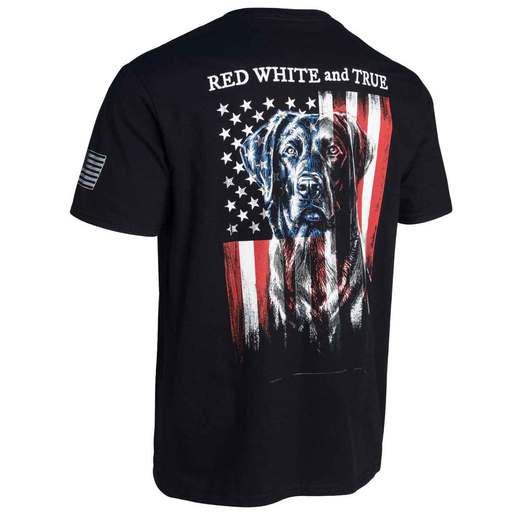 Buck Wear Men's Red White True And Blue Short-Sleeve Casual Shirt - Black M