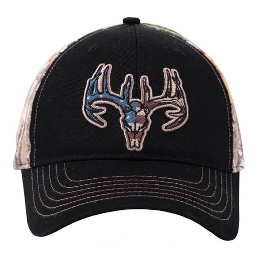 Buck Wear Men's USA Flag Skull Adjustable Hat - Black One Size Fits Most - Buck Wear